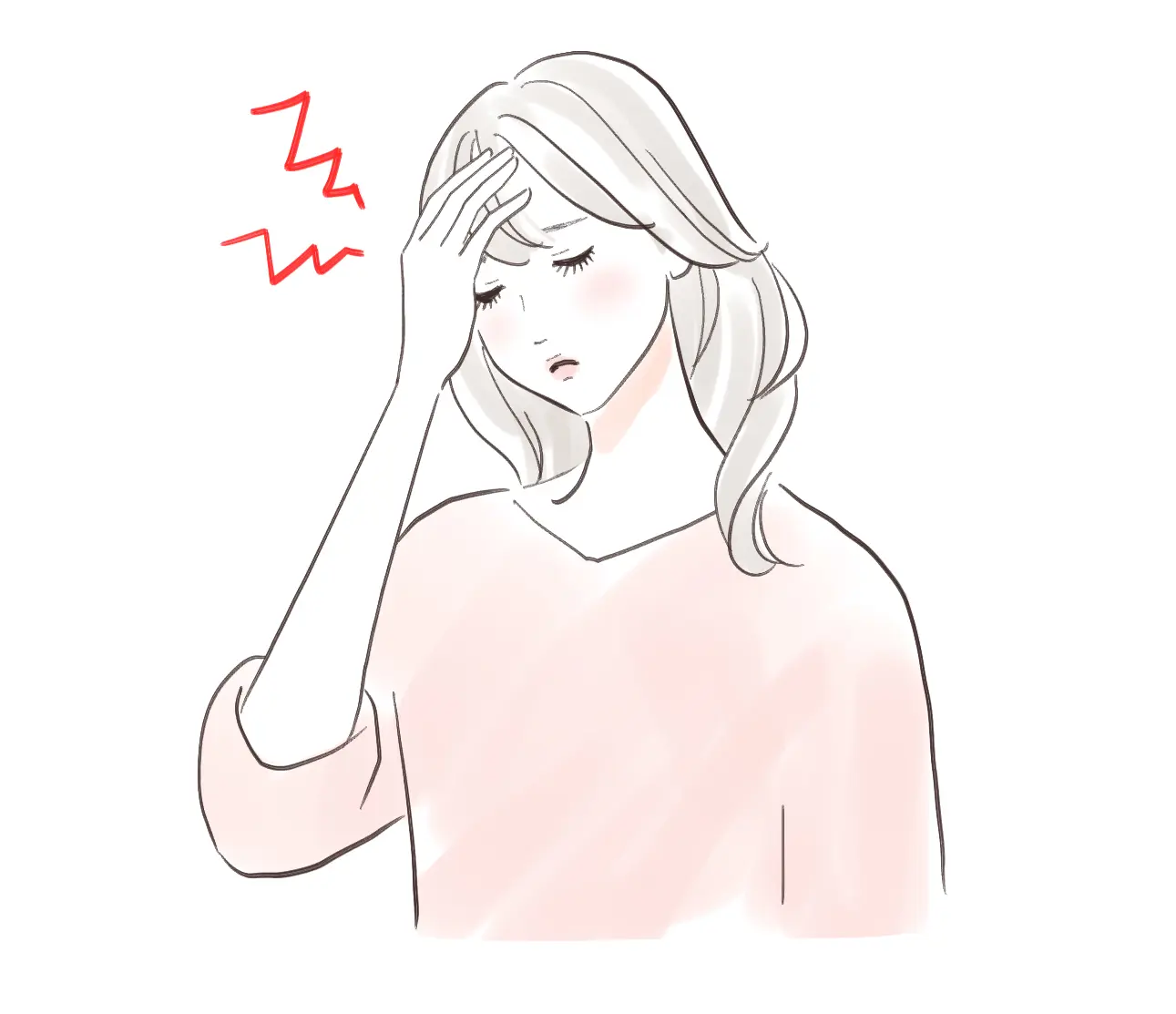 頭痛に悩む女性