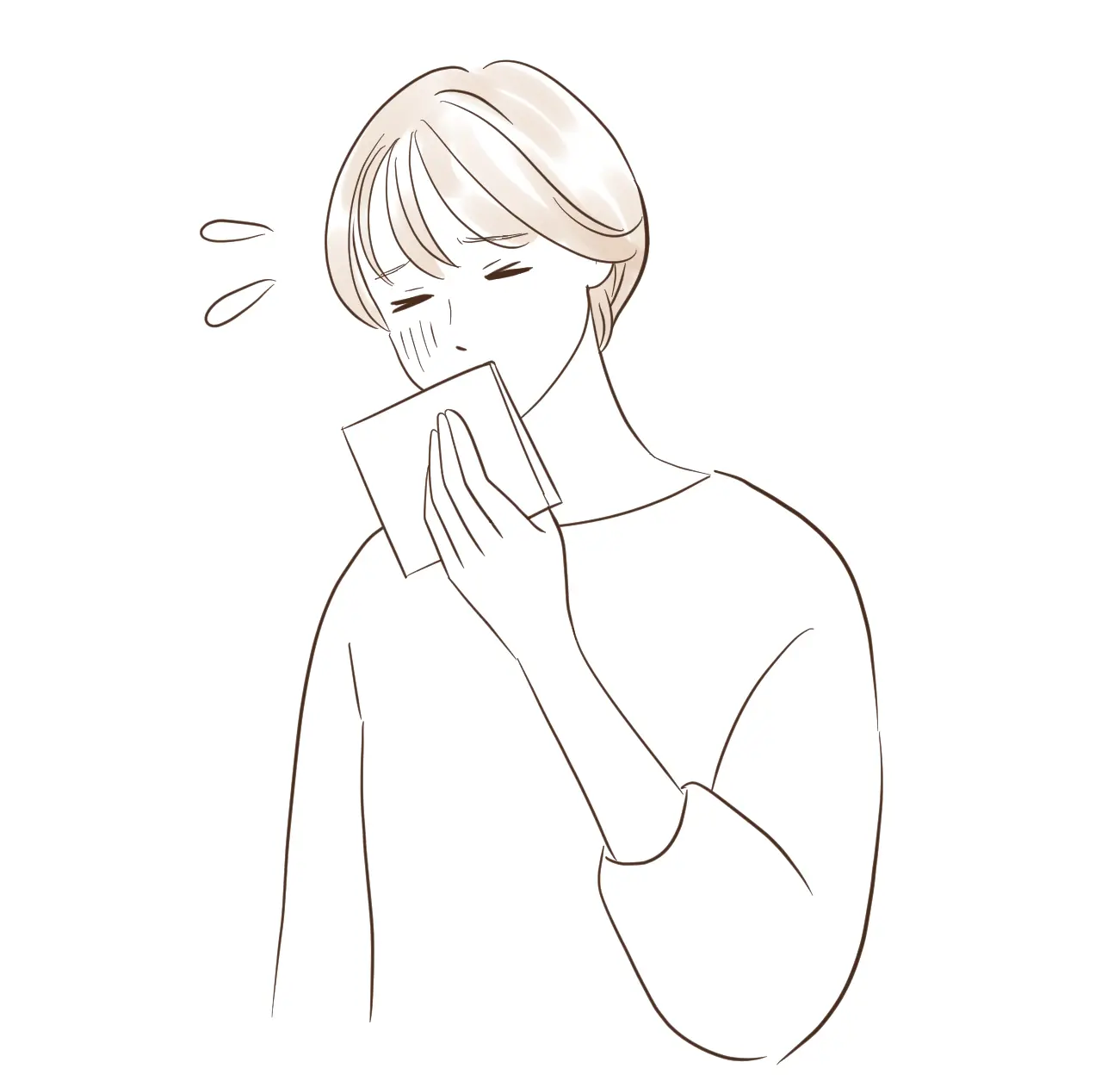 吐き気を催す女性